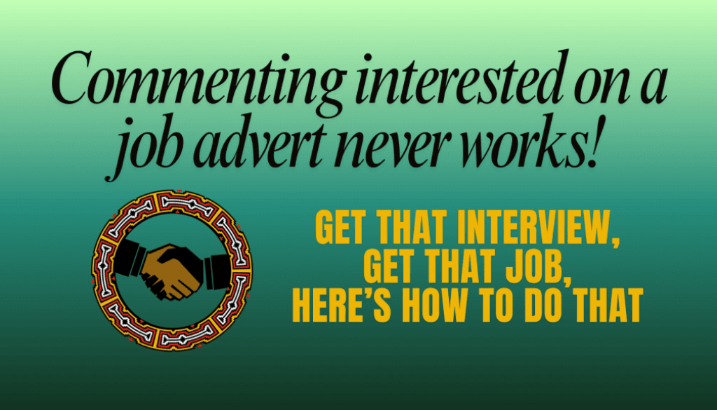 commenting interested on a job ad never works