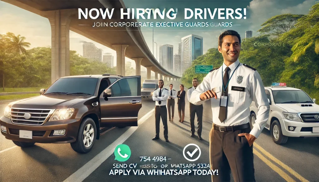 corporate executive guards driver wanted