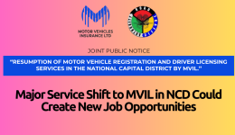 Major Service Shift to MVIL in NCD Could Create New Job Opportunities mvil rta ncd jobs papua new guinea