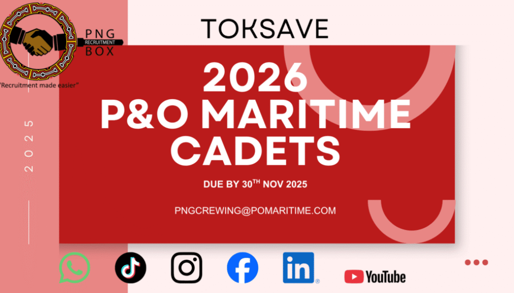 Cadet Recruitment – Deck & Engine Cadets at P&O Maritime Logistics 2026 intake Cadet Recruitment – Deck & Engine Cadets at P&O Maritime Logistics 2026 intake