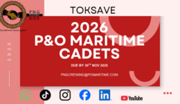 Cadet Recruitment – Deck & Engine Cadets at P&O Maritime Logistics 2026 intake