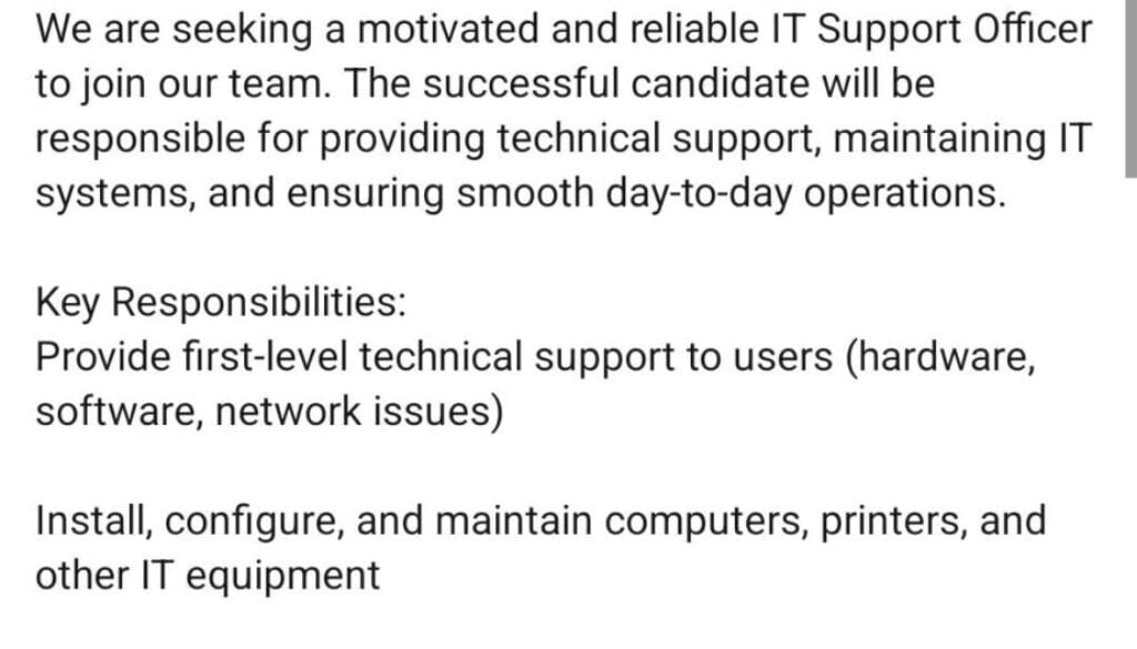 it support officer iai innovative agro