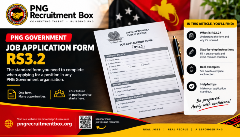 rs3.2 job application form government of papua new guinea